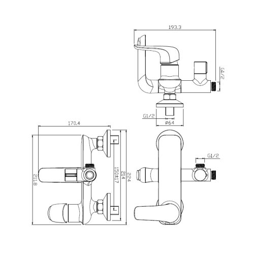 Душова система Damixa Palace Evo 974230000
