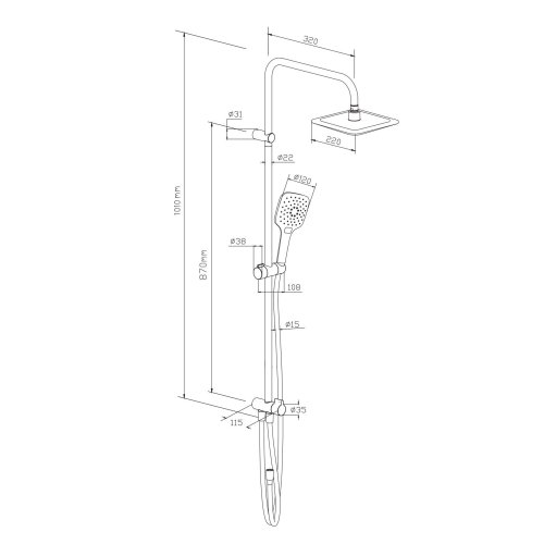 Душевая система Damixa Origin Evo 978200000