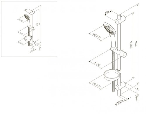 Душевой набор AM.PM Like F0180000