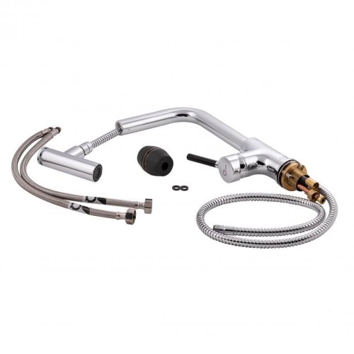 Кухонная мойка Qtap S7843 2.7/1.0 + смеситель для кухни Qtap Inspai CRM 013F