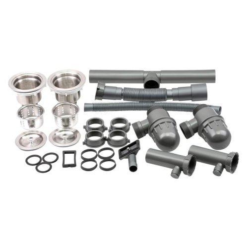 Кухонная мойка Qtap S7843 2.7/1.0 + смеситель для кухни Qtap Kuchyne 90X102FC