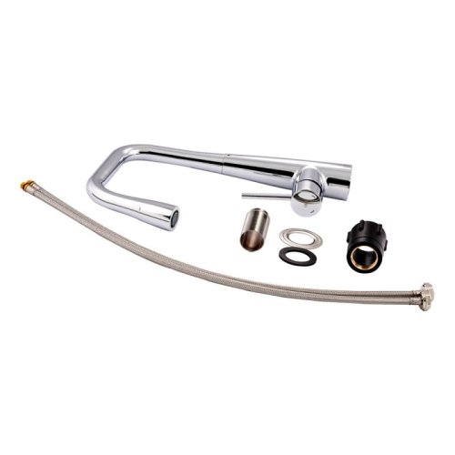 Кухонная мойка Qtap S7843 2.7/1.0 + смеситель для кухни Qtap Kuchyne 90X102FC