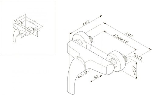Смеситель для душа AM.PM Sense F7520000