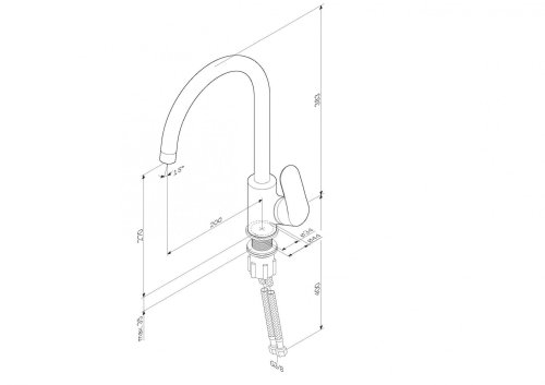Смеситель для кухни AM.PM Like F80E07122