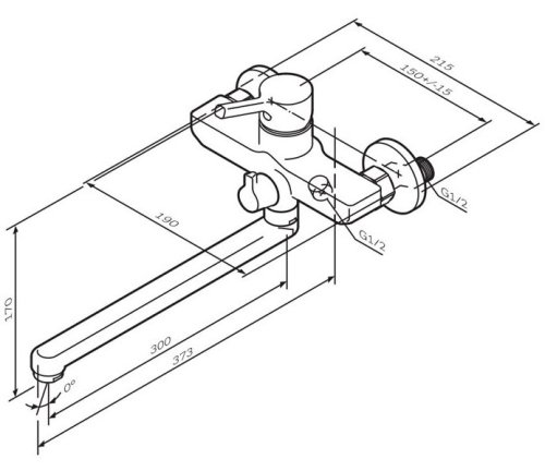 Смеситель для ванны AM.PM X-Joy S F85B90000