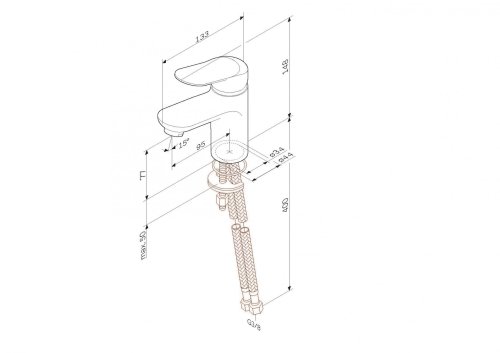 Смеситель для умывальника AM.PM Sunny F85C02100