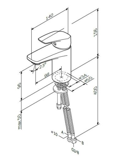 Смеситель для умывальника AM.PM Gem F9093000