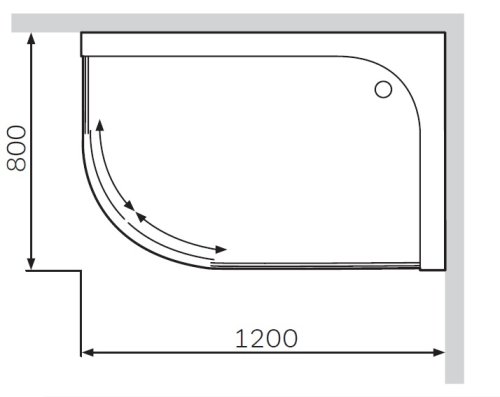 Душевой поддон AM.PM Bliss Twin Slide 120х80 W56T-302R120W