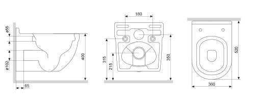 Унитаз подвесной AM.PM Hit C931700SC