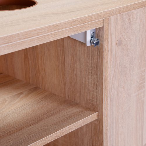 Тумба підвісна Qtap Pisces Whitish oak зі стільницею QT2579TPL603WO