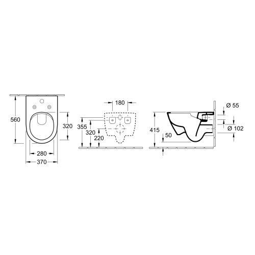 Унитаз Villeroy&Boch Subway 2.0 ViFresh с крышкой и сиденьем микролифт 5614A101+9M78S101