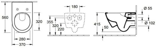 Унитаз + инсталляция Villeroy&Boch Subway 2.0 DirectFlush 5614R201+92246100