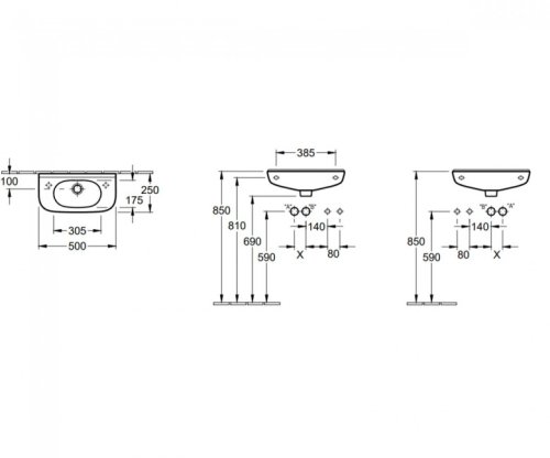Умывальник Villeroy&Boch O.Novo 53615301