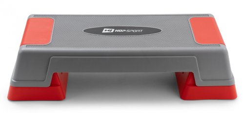 Степ платформа к аэробике 2-уровневая Hop-Sport HS-PP020AS серо-красная