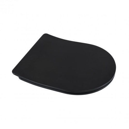 Унитаз подвесной Qtap Scorpio Rimless Slim Soft-close QT1433053ERMB