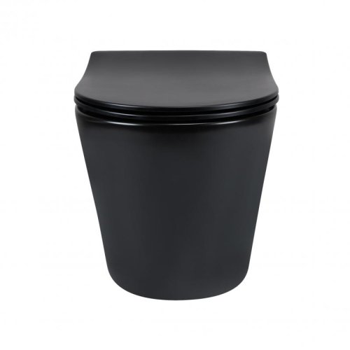 Унитаз подвесной Qtap Scorpio Rimless Slim Soft-close QT1433053ERMB