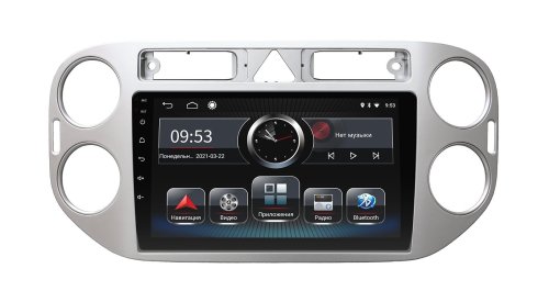 Штатна магнітола INCar PGA2-1076 Volkswagen Tiguan 2011-2016 Silver Android 8 DSP +Navi