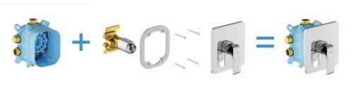 Змішувач прихованого монтажу Ravak Flat FL 066.00 X070124