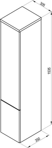 Пенал Ravak Rosa II SB 350 Капучино/Білий X000000929