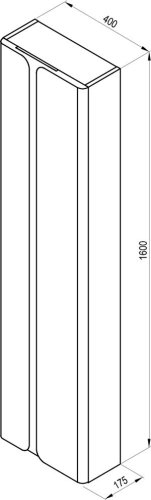 Пенал Ravak Balance SB 400 Білий/Графіт X000001374