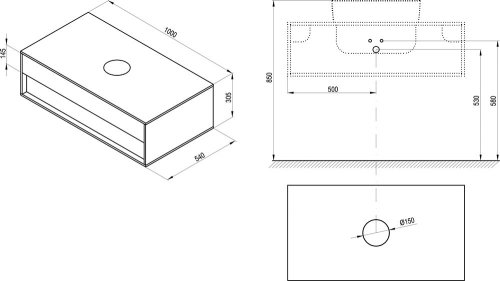 Тумба под умывальник Ravak Step SD 1000 Белый/Белый X000001429