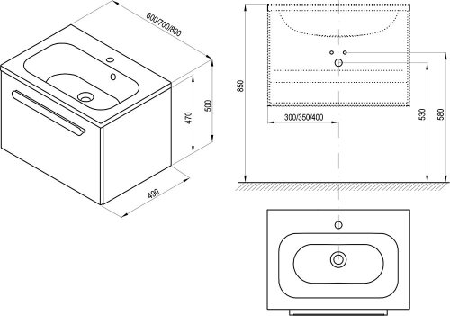 Тумба под умывальник Ravak Chrome SD 800 X000000963