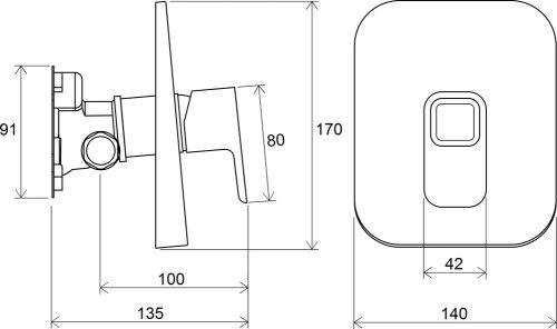Смеситель скрытого монтажа Ravak TD 066.00 X070071