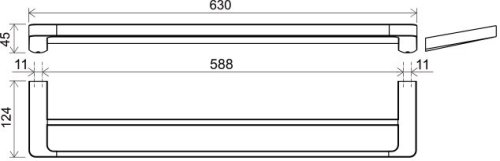 Держатель для полотенца двойной Ravak TD 320 X07P326