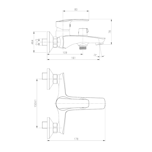 Змішувач для ванни Imprese Florenc f03208401AA