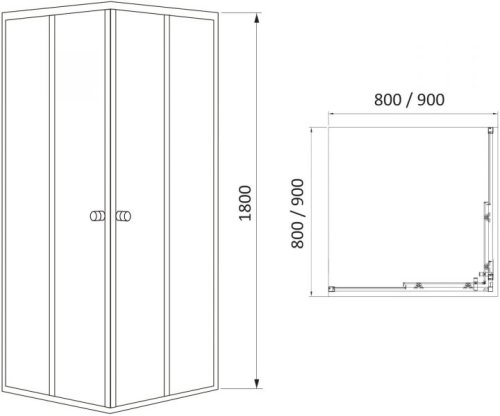 Душевая кабина RJ Velum 90x90 90RZ082Linia