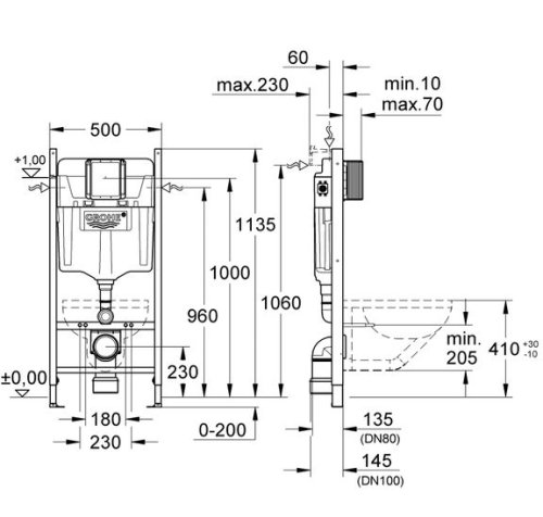 Унітаз з інсталяцією VOLLE Libra S 13-41-160S+3884000G