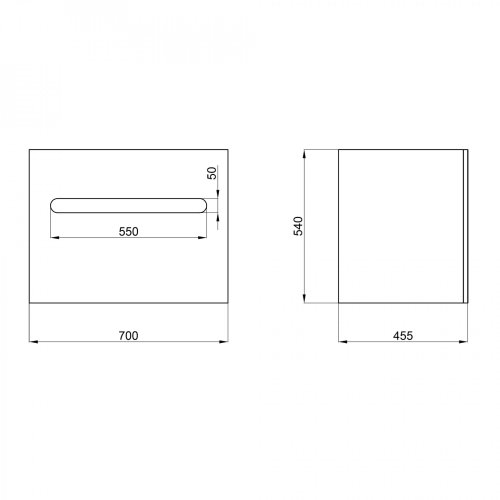 Тумба подвесная Qtap Virgo White/Whitish oak QT1874TPА701W