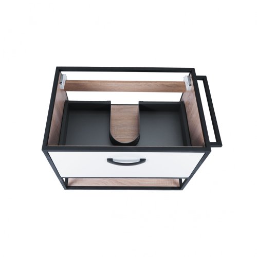 Тумба подвесная Qtap Taurus White/Whitish oak QT2474TPT603WWO