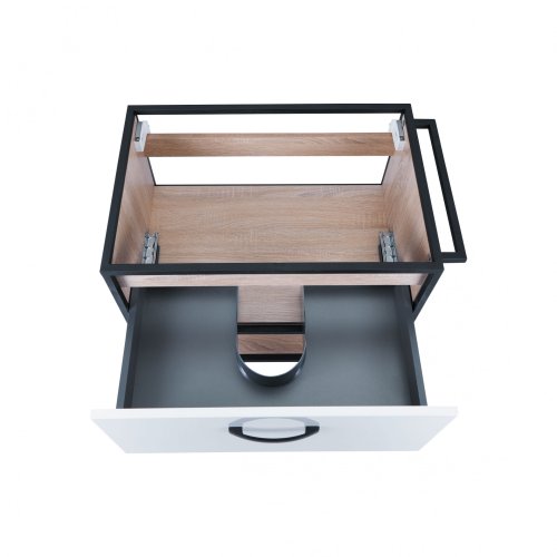 Тумба подвесная Qtap Taurus White/Whitish oak QT2474TPT603WWO