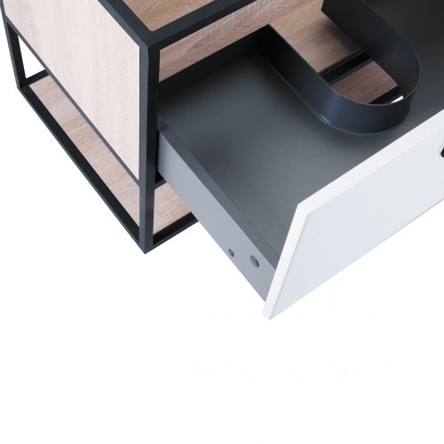 Тумба подвесная Qtap Taurus White/Whitish oak QT2474TPT603WWO