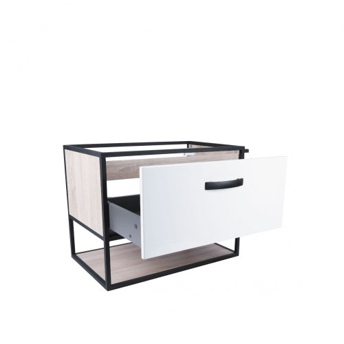 Тумба подвесная Qtap Taurus White/Whitish oak QT2474TPT703WWO