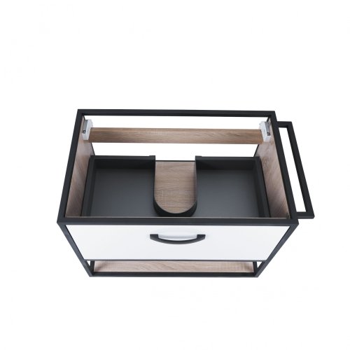 Тумба подвесная Qtap Taurus White/Whitish oak QT2474TPT703WWO