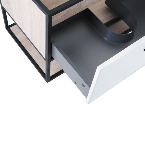 Тумба подвесная Qtap Taurus White/Whitish oak QT2474TPT703WWO