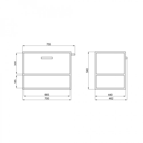 Тумба подвесная Qtap Taurus Whitish oak QT2474TPT703WO