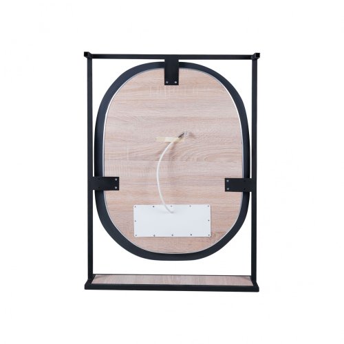 Зеркало Qtap Taurus Black/Whitish oak с LED-подсветкой QT2478ZP600BWO