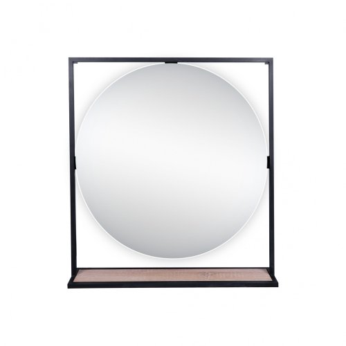 Дзеркало Qtap Taurus Black/Whitish oak з LED-підсвіткою QT2478ZP800BWO