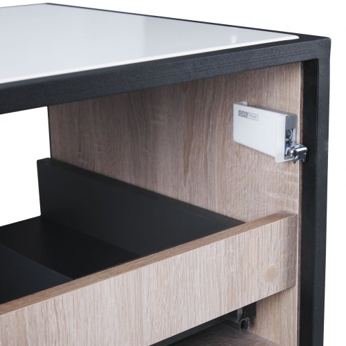 Тумба підвісна Qtap Taurus White/Whitish oak зі стільницею QT2479TPT603WWO