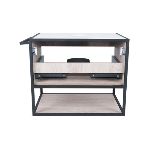 Тумба підвісна Qtap Taurus White/Whitish oak зі стільницею QT2479TPT703WWO