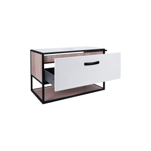 Тумба подвесная Qtap Taurus White/Whitish oak со столешницей QT2479TPT803WWO