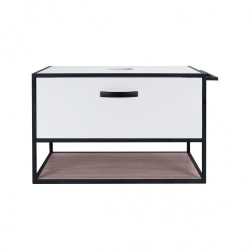 Тумба подвесная Qtap Taurus White/Whitish oak со столешницей QT2479TPT803WWO