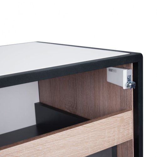 Тумба подвесная Qtap Taurus White/Whitish oak со столешницей QT2479TPT803WWO