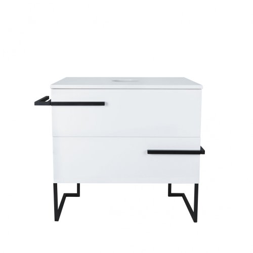 Тумба підлогова Qtap Taurus White/Whitish oak зі стільницею QT2480TNT703WWO