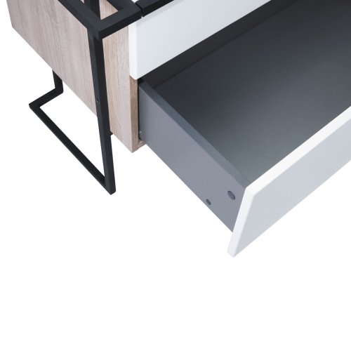 Тумба підлогова Qtap Taurus White/Whitish oak зі стільницею QT2480TNT703WWO