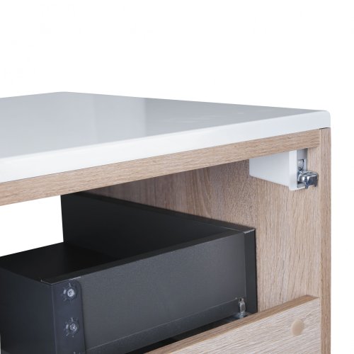 Тумба підлогова Qtap Taurus White/Whitish oak зі стільницею QT2480TNT703WWO