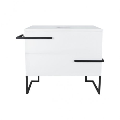 Тумба підлогова Qtap Taurus White/Whitish oak зі стільницею QT2480TNT803WWO